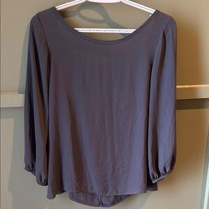 Coveted Clothing Purple 3/4 Sleeve Relaxed Blouse